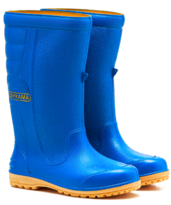 OHYAMA First waterproof blue rubber boots, lightweight and durable for gardening and industrial work