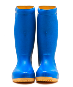 OHYAMA First waterproof blue rubber boots, lightweight and durable for gardening and industrial work