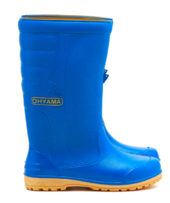 OHYAMA First waterproof blue rubber boots, lightweight and durable for gardening and industrial work