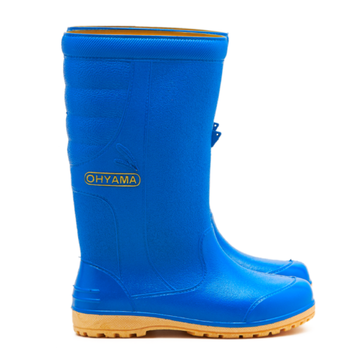 OHYAMA First waterproof blue rubber boots, lightweight and durable for gardening and industrial work