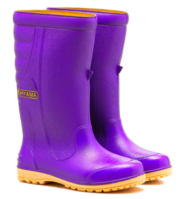 OHYAMA First waterproof purple rubber boots, lightweight and durable for gardening and industrial work