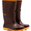 OHYAMA First waterproof brown rubber boots, lightweight and durable for outdoor and industrial work