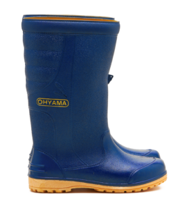 OHYAMA First waterproof navy blue rubber boots, lightweight and durable for gardening and industrial work