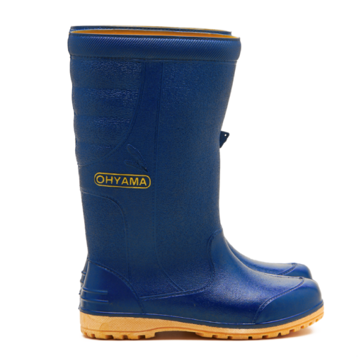 OHYAMA First waterproof navy blue rubber boots, lightweight and durable for gardening and industrial work