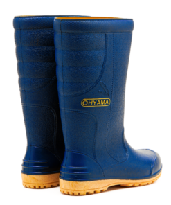 OHYAMA First waterproof navy blue rubber boots, lightweight and durable for gardening and industrial work