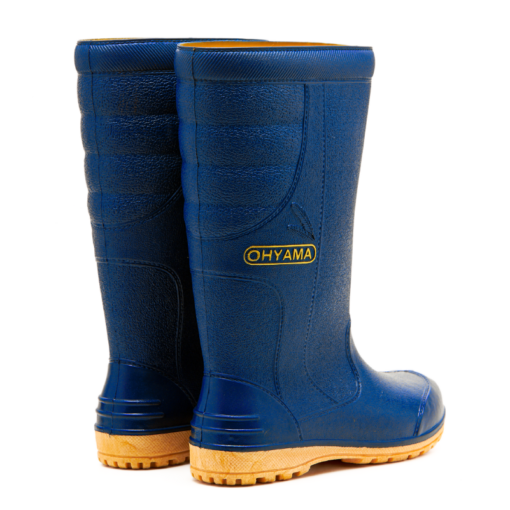 OHYAMA First waterproof navy blue rubber boots, lightweight and durable for gardening and industrial work