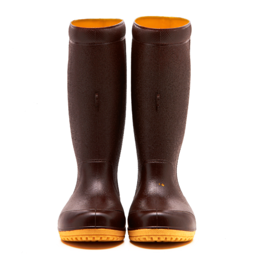 OHYAMA First waterproof brown rubber boots, lightweight and durable for outdoor and industrial work