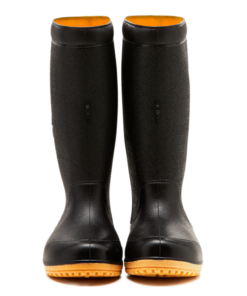 OHYAMA First waterproof black rubber boots, lightweight and durable for gardening and industrial work