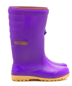 OHYAMA First waterproof purple rubber boots, lightweight and durable for gardening and industrial work