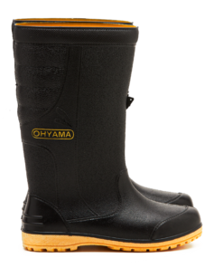 OHYAMA First waterproof black rubber boots, lightweight and durable for gardening and industrial work