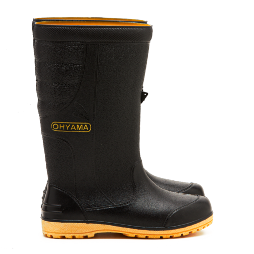 OHYAMA First waterproof black rubber boots, lightweight and durable for gardening and industrial work